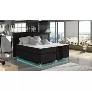 CAVALLI 140x200 cm kontinentálna posteľ boxspring s LED osvetlením