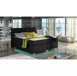 VERDI 140x200 cm kontinentálne posteľ boxspring s LED osvetlením