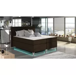 CAVALLI 140x200 cm kontinentálna posteľ boxspring s LED osvetlením