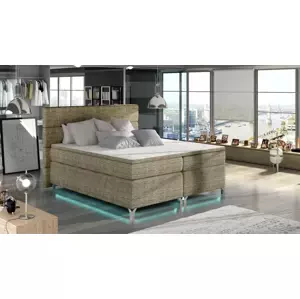 CAVALLI 140x200 cm kontinentálna posteľ boxspring s LED osvetlením
