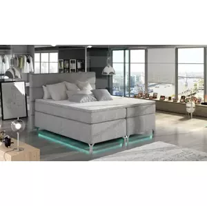 CAVALLI 140x200 cm kontinentálna posteľ boxspring s LED osvetlením