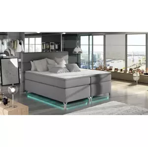 CAVALLI 140x200 cm kontinentálna posteľ boxspring s LED osvetlením