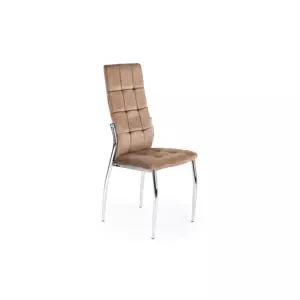 K-416 elegantná čalúnená stolička na kovových nožičkách