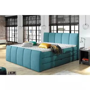 POLO 140x200 cm čalúnená boxspring posteľ s úložným priestorom