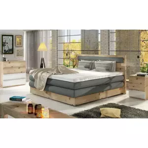 IKARUS boxspring posteľ 160X200 cm v drevenom ráme s úložným priestorom