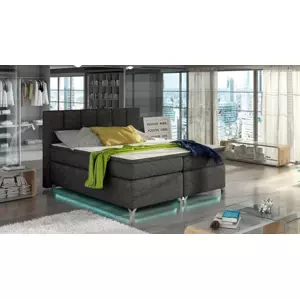 VERDI 140x200 cm kontinentálne posteľ boxspring s LED osvetlením