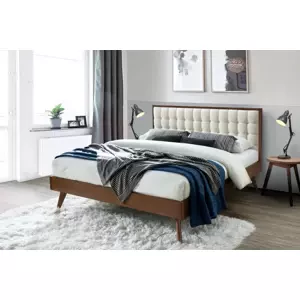 SOLOMO moderná čalúnená posteľ 160x200 s roštom