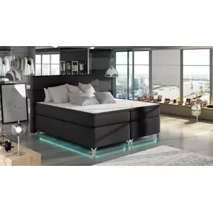 CAVALLI 160x200cm kontinentálna posteľ boxspring s LED osvetlením