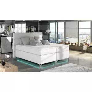 CAVALLI 160x200cm kontinentálna posteľ boxspring s LED osvetlením