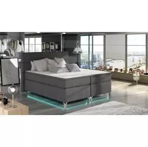 CAVALLI 180x200cm kontinentálna posteľ boxspring s LED osvetlením