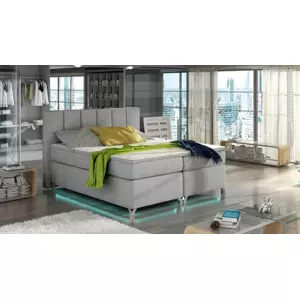 VERDI 180x200 cm kontinentálne posteľ boxspring s LED osvetlením
