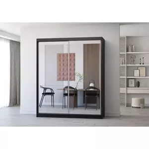 MULTI 20 šatníková skriňa, čierna (183 cm)