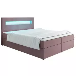 MALONE 140x200 cm kontinentálna posteľ boxspring s LED osvetlením