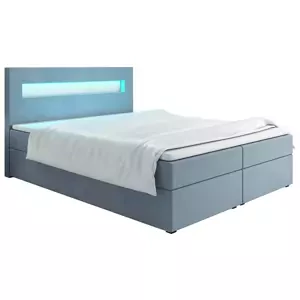 MALONE 140x200 cm kontinentálna posteľ boxspring s LED osvetlením