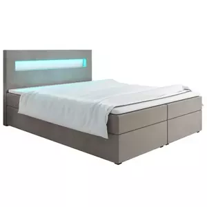 MALONE 140x200 cm kontinentálna posteľ boxspring s LED osvetlením