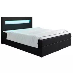 MALONE 140x200 cm kontinentálna posteľ boxspring s LED osvetlením