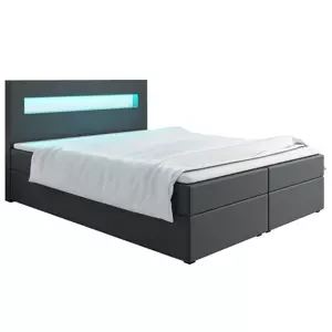 MALONE 140x200 cm kontinentálna posteľ boxspring s LED osvetlením