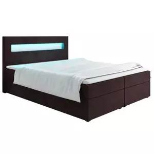 MALONE 160x200 cm kontinentálna posteľ boxspring s LED osvetlením