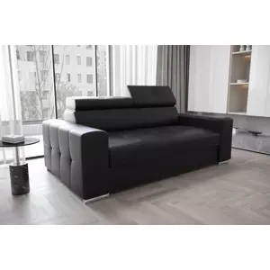 LINDE 2 elegantná pohovka s polohovacími záhlavníkmi v pravej koži