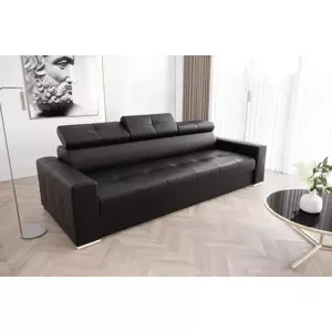 LINDE 3 elegantná pohovka s polohovacími záhlavníkmi v pravej koži