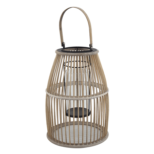 Lampáš-svietnik, 34,5 cm, pírodný bambus, MILES TYP 1