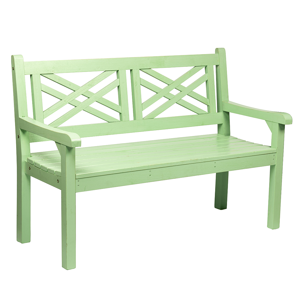 Drevená záhradná lavička, neo mint, 124 cm, FABLA