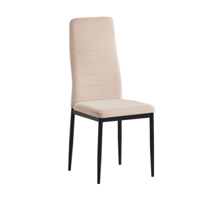 Stolička, béžová Dulux Velvet látka/čierny kov, COLETA NOVA