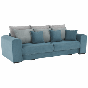 Extra priestranná pohovka, modrá/mentolová/svetlosivá, GILEN BIG SOFA
