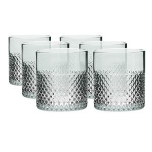 Poháre na whisky/vodu, set 6 ks, 360 ml, dymové sklo, AVEIRO TYP 1