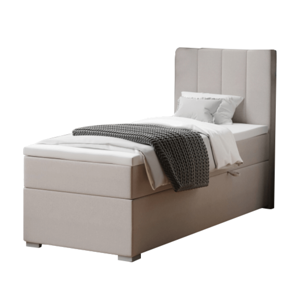 Boxspringová posteľ, jednolôžko, taupe, 80x200, pravá, BRED