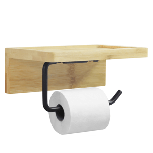 Držiak na toaletný papier, hnedá/čierna, REKUSI