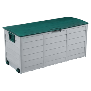 Záhradný úložný box, sivá/zelená, KORTEZ