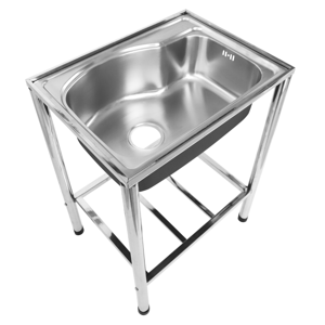 Nerezový drez so sifónom, 58x43, INOX