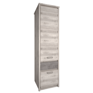 Regál 2D1S, gaštan nairobi/onyx, JESI NEW