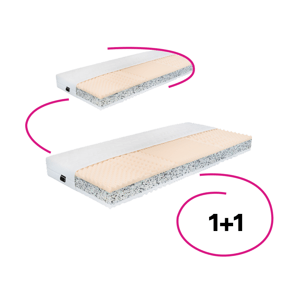 Matrace, set 2 ks, 18 cm, 90x200 cm, ALBO LUX 2 NEW