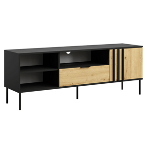 TV stolík, čierna/dub artisan, RIMINA