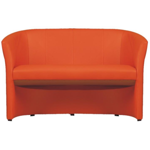 Klubové dvojkreslo, ekokoža oranžová, CUBA