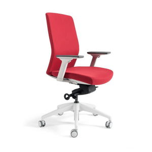 Kancelárska ergonomická stolička BESTUHL J2 WHITE BP — viac farieb, bez podhlavníka Červená  202