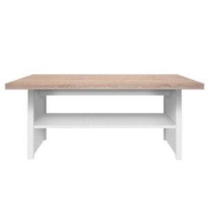 Konferenčný stôl TOPTY — 115x55x48 cm, dub sonoma/biela