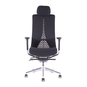 Kancelárska ergonomická stolička Sego EGO — čierna, nosnosť 140 kg