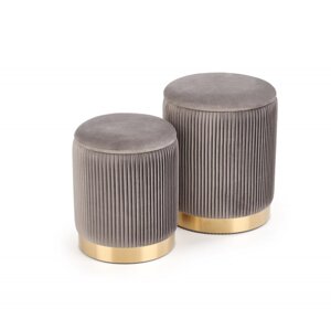 Set taburetov MONTY – zamat, kov, viac farieb Sivá