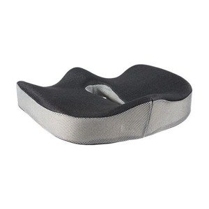 Ergonomický podsedák pod zadok - pamäťová pena, čierna / šedá