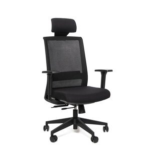 Kancelárska ergonomická stolička Sego RESERVE — sieť/látka, čierna