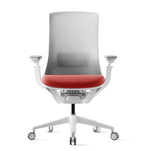 Kancelárska ergonomická stolička ROLY WHITE – sieťovina, viac farieb Červená