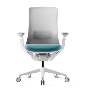 Kancelárska ergonomická stolička ROLY WHITE – sieťovina, viac farieb Svetlomodrá