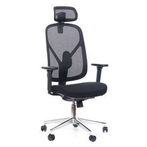 Kancelárska ergonomická stolička Sego EPOQ - sieťovaný chrbát, látka, čierna